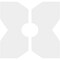Ekena Millwork Titus Architectural Grade PVC Contemporary Ceiling Medallion, Two Piece, 12"OD x 3"ID x 4"C x 1"P CMP12TS2-03000 - alternate 2